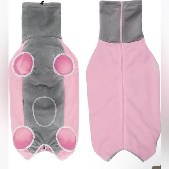 Dog Winter Jacket Polar Fleece Pet Warm Vest Medium Large Dogs Walking - Picture 2 of 7